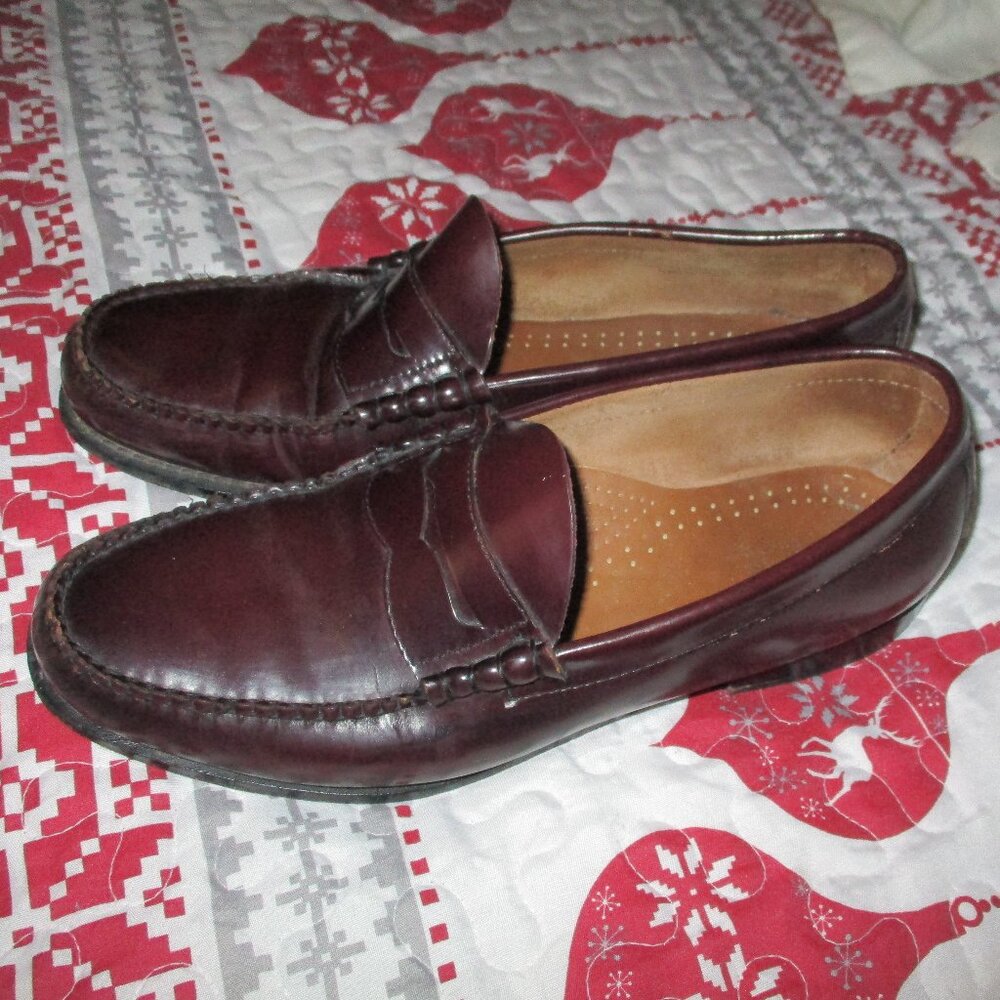 WEEJUNS MENS PENNY LOAFERS SIZE 10.5, Color: Burgandy G.H. BASS